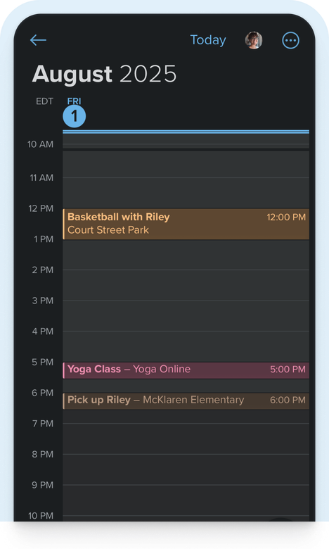 Screenshot of the Fastmail calendar app