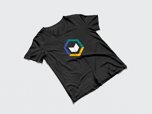 A black tshirt with Topicbox logo