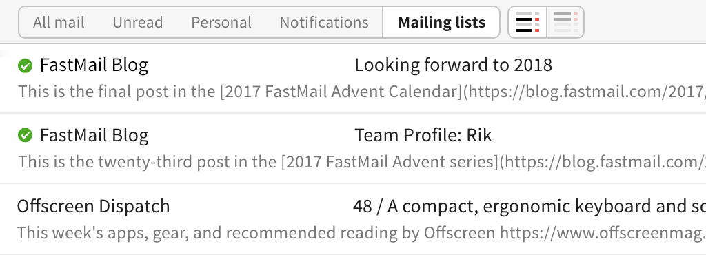 Unused Mailing Lists Outdated